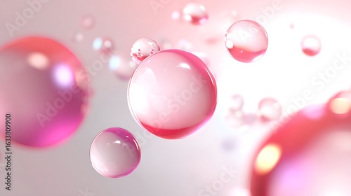 Color transparent bubble droplet image