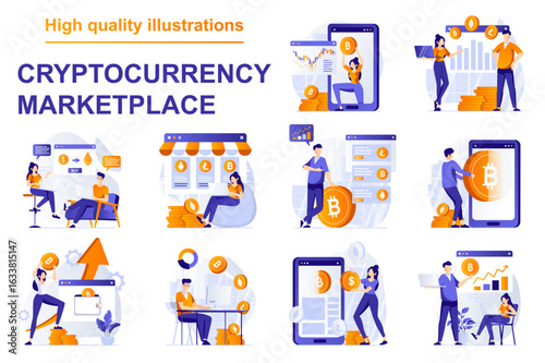 Cryptocurrency marketplace, Crypto market, digital finance, bitcoin trade, Virtual money, online exchange, crypto wallet, Blockchain system, coin trading, fintech growth
