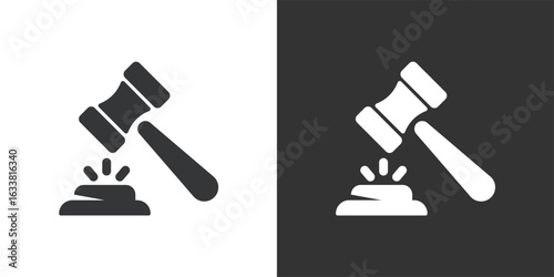 Judgement icon. Solid glyph series icon