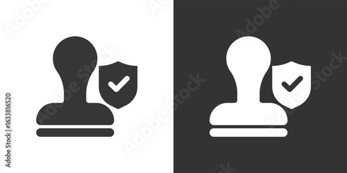 Stamp icon. Solid glyph series icon