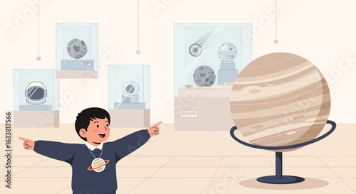 Exploring Space Wonders A Young Astronomer's Museum Adventure Unveiling Planetary Mysteries