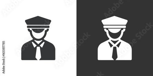 Security Officer icon. Solid glyph series icon