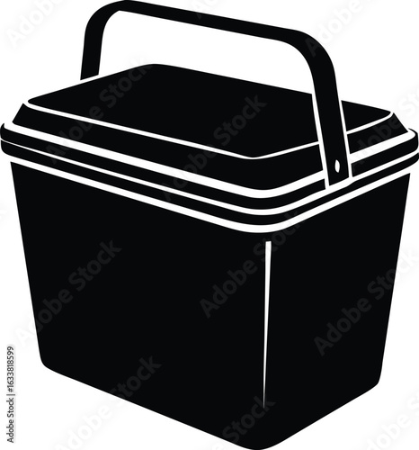  portable cooler vector art  