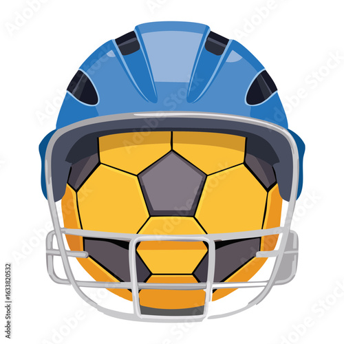 Soccer Ball Inside Helmet For Sport Safety