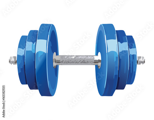 Blue and Gray Dumbbell For Gym Workout