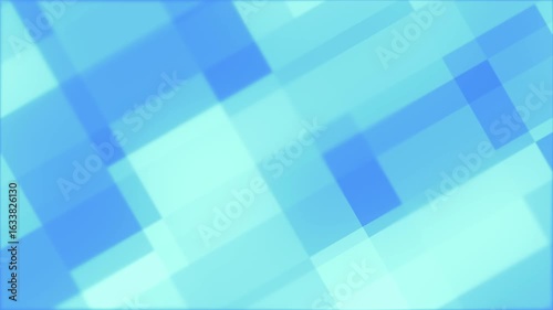 Slowly animated looping digital background of blue big blocks.	

