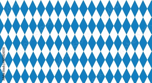 Bavarian flag diamond pattern background for Oktoberfest.