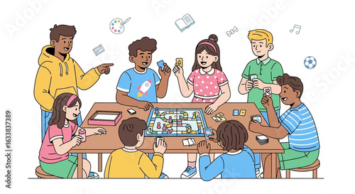 Cheerful Youngsters Bonding Over Joyful Board Game Gatherings With Shared Laughter