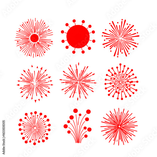 Set of Red Fireworks: Best for Event Celebration