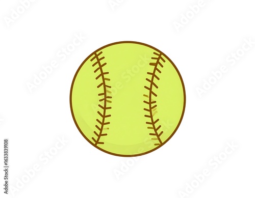Simple softball illustration