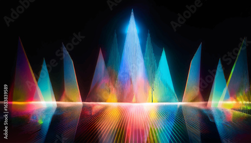 Rainbow crystal light leak flare reflection vector illustration. Lens colorful set. Iridescent crystal leak glare reflection effect. Optical rainbow lights, glare, leak, streak overlay.