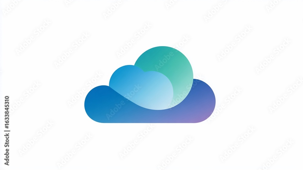 Abstract cloud illustration with a vibrant gradient design Abstract cloud illustration with a vibrant gradient design