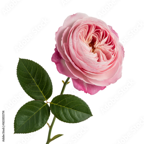A macro closeup of a beautiful China rose blossom with delicate petals