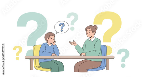 Boy Asks Questions to Teacher in School For Doubt Clarification Classroom