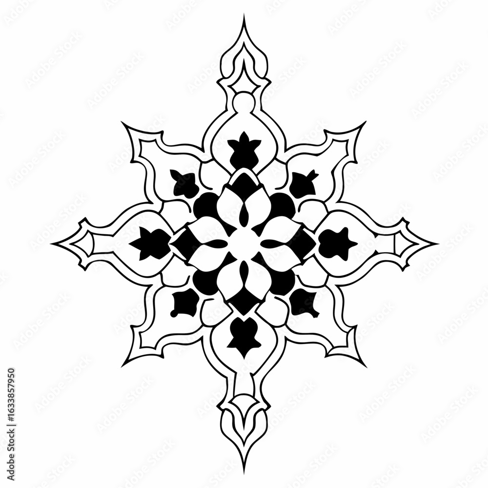 Fototapeta premium black and white flower