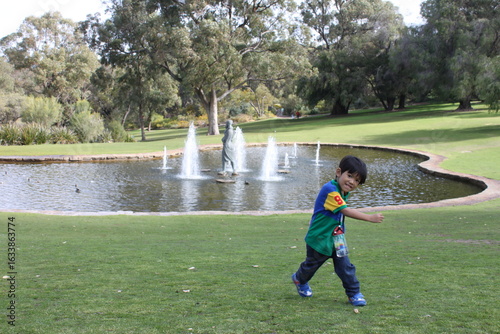 boy playing in the park