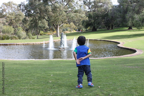 boy playing in the park