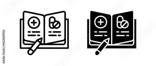 Brand Guideline multiple icon set of two.line and glyph vector illustration