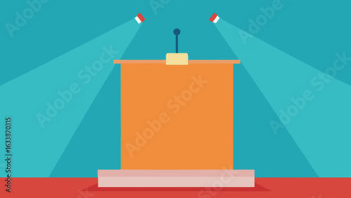 art gallery podium spotlight canvas