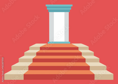 marble steps podium roman architectural setting