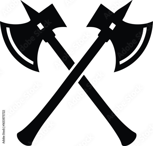 Crossed Axes Silhouette