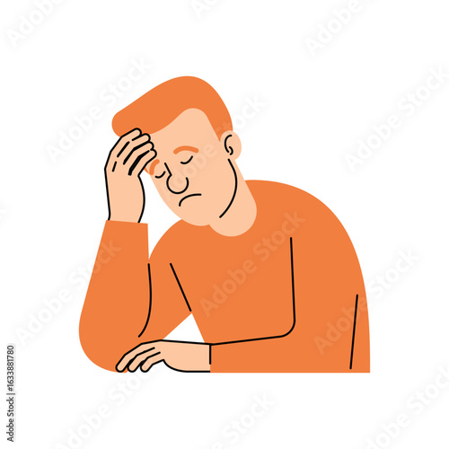 Sad man sitting with head in hands, showing deep sorrow, depression, or emotional pain. Ideal for themes of grief, mental health struggles, loneliness, or burnout.