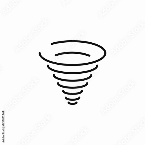  spinning wind vortex icon sign vector