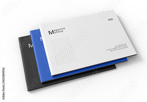 A4 Landscape Magazine Mockup Template