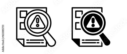 Risk Assessment multiple icon set of two.line and glyph vector illustration