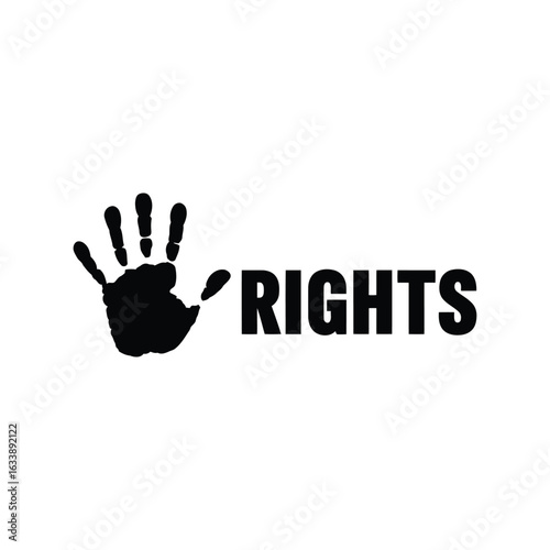Human rights symbol stop hand gesture protest equality justice freedom social justice activism advocacy
