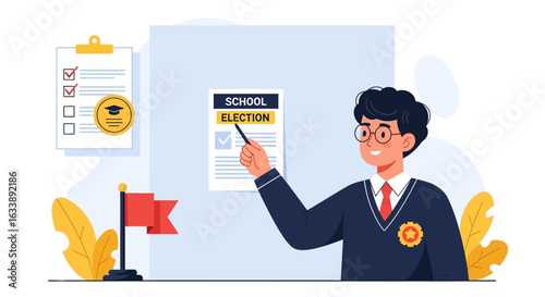 High School Election Poster Promoting Student Voting And Civic Engagement