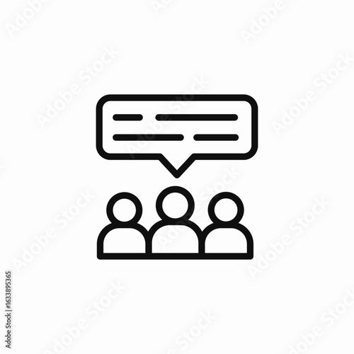 team discussion chat icon sign vector