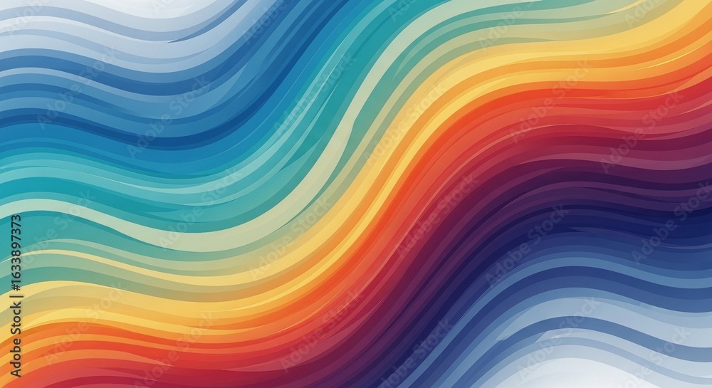 Obraz premium Abstract vibrant colorful flowing waves background, artistic gradient pattern for modern creative designs, web banners or social media posts.