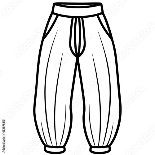 Simple Harem Pants Illustration
