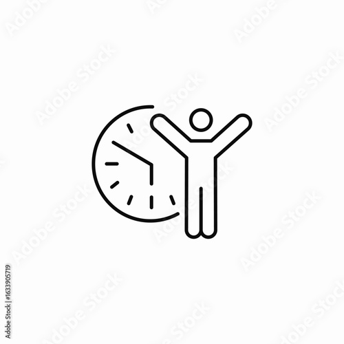 person wake up icon sign vector
