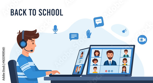 Modern Student Enjoying Remote Education And Virtual Class During The Pandemic Era