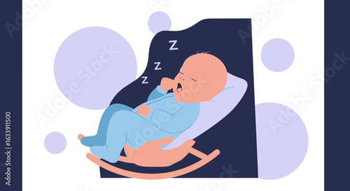 Peaceful Slumber A Baby's Serene Sleep In A Rocking Cradle Nap Time