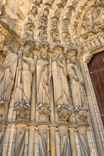 Chartres Cathedral, Notre-Dame de Chartres, Eure-et-Loir, France, classified as a UNESCO heritage