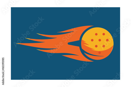 Fire Trail Padel Ball in Motion