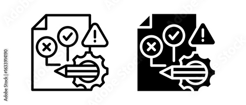 Project multiple icon set of two.line and glyph vector illustration
