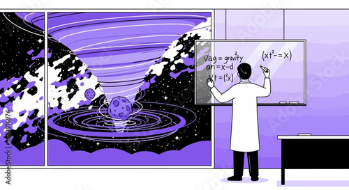 Theoretical Physicist Exploring Cosmic Phenomenon And Gravitational Singularities In The Research