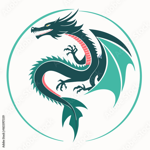 Wallpaper Mural 円舞するドラゴンロゴ Torontodigital.ca