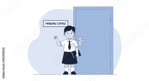 Student Knocks On Principal's Office Door Seeking Guidance And Support