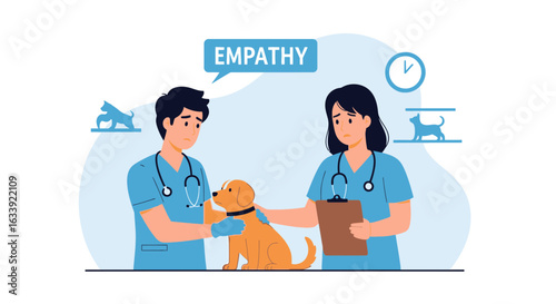 Veterinarians Expressing Compassion And Empathy During A Challenging Diagnosis