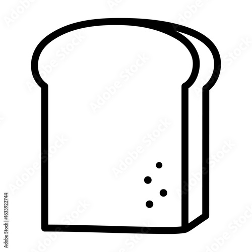 食パンの白黒アイコン