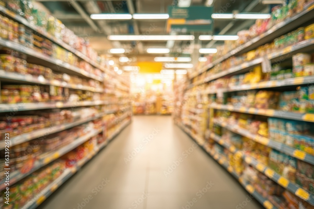 custom made wallpaper toronto digitalGrocery aisle blurred view (1)