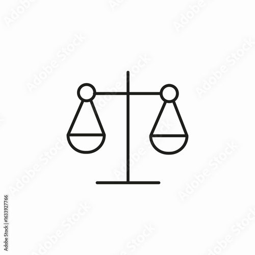 balance scale equal icon sign vector