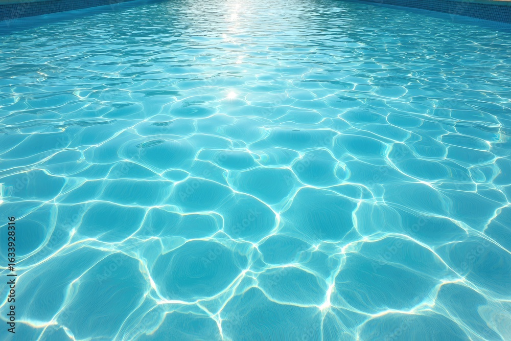 Obraz premium Sunlit ripples on a clear pool
