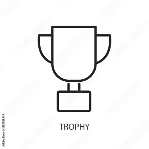 Trophy thin line vector icons.