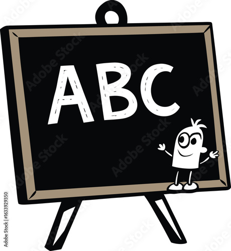 Vide craie tableau noir dans une salle de classe pour l'enseignement